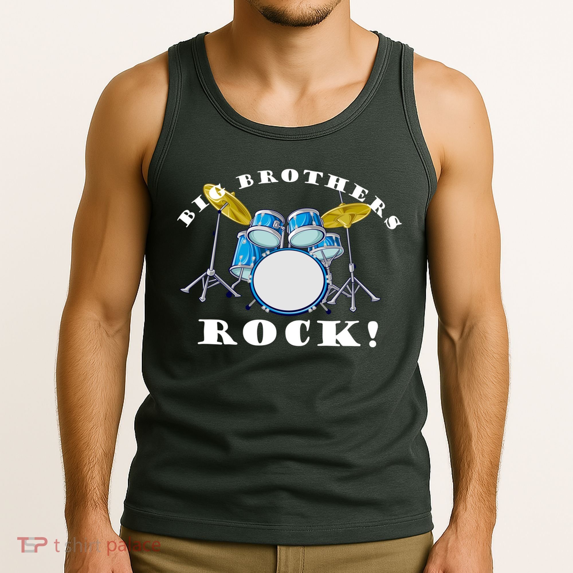 Big Brothers Rock Band Drum Set Tank Top