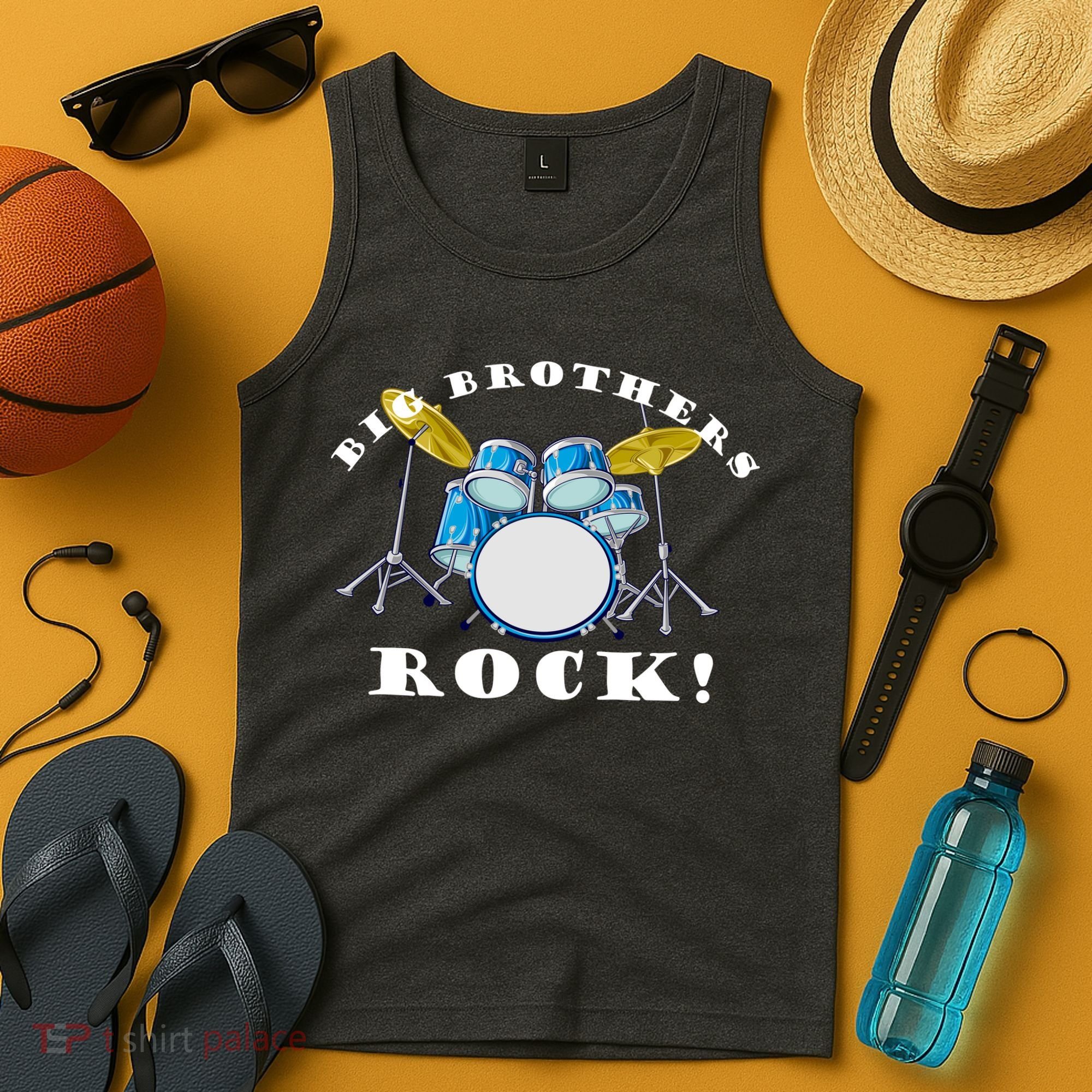 Big Brothers Rock Band Drum Set Tank Top