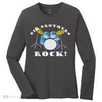 Big Brothers Rock Band Drum Set Women's Long Sleeve Shirt thumb 0