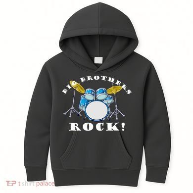 Big Brothers Rock Band Drum Set Kids Hoodie