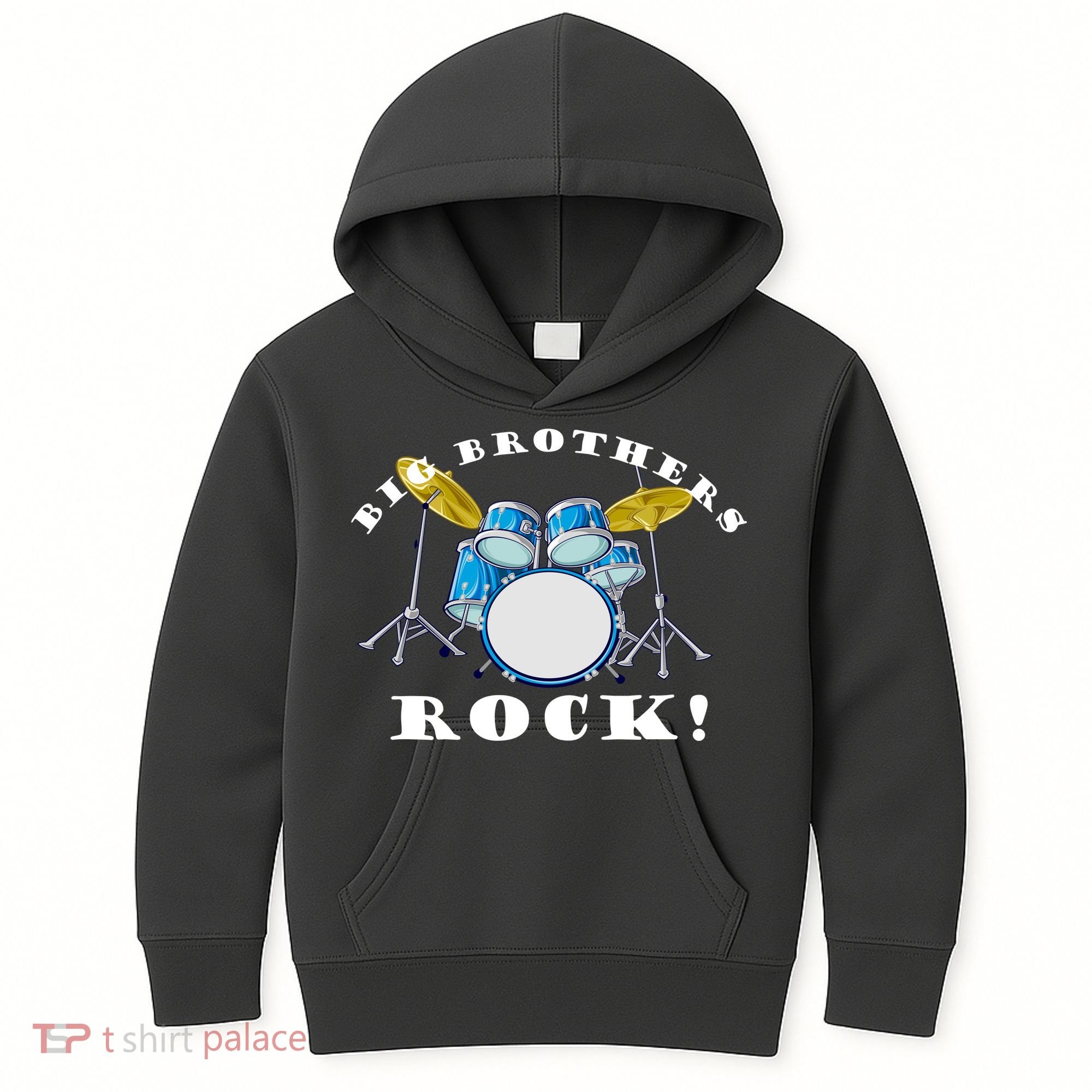 Big Brothers Rock Band Drum Set Kids Hoodie