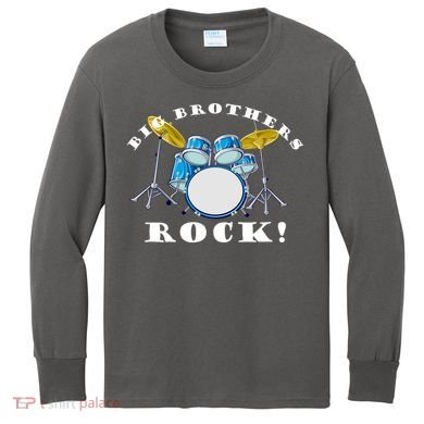 Big Brothers Rock Band Drum Set Kids Long Sleeve Shirt