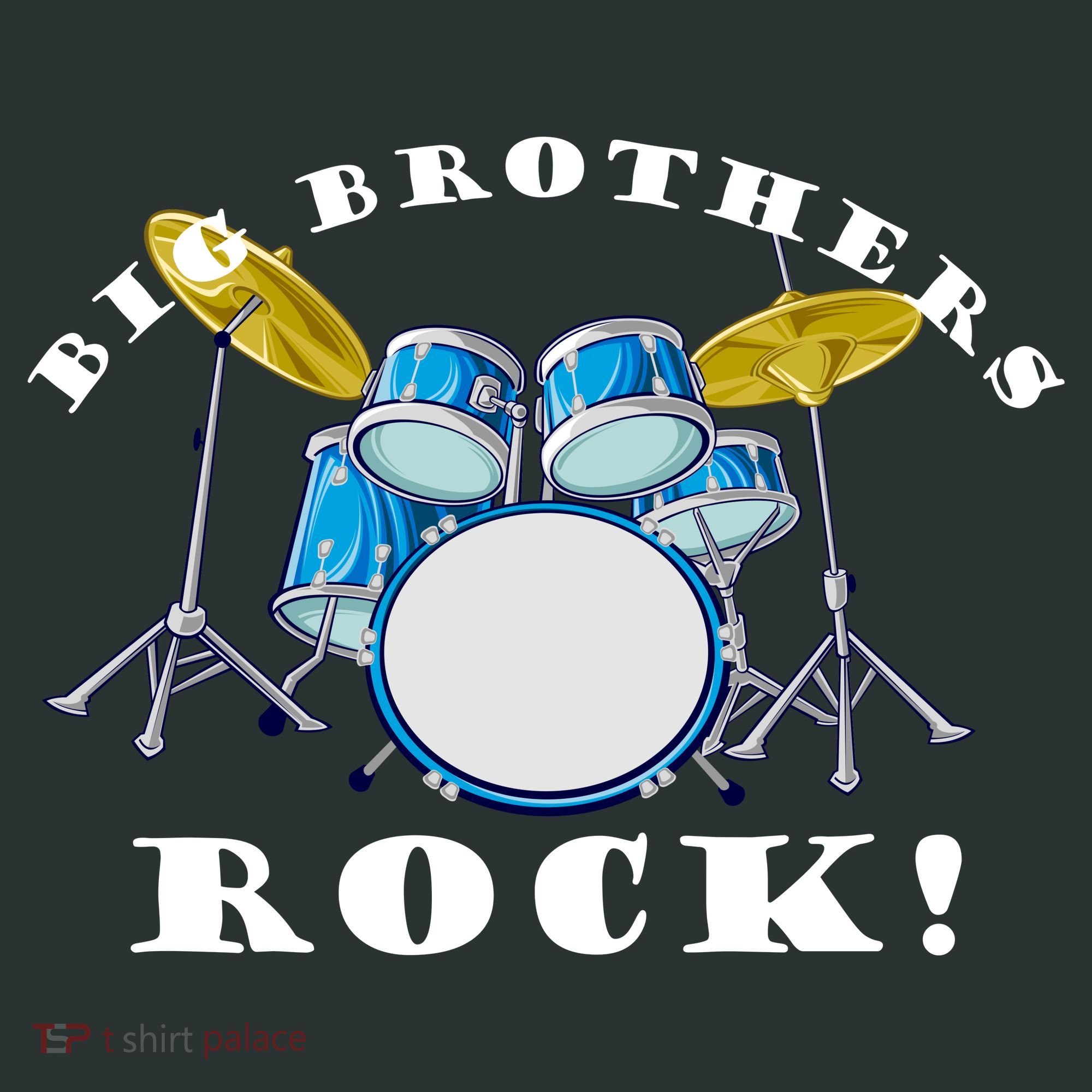 Big Brothers Rock Band Drum Set Kids T-Shirt