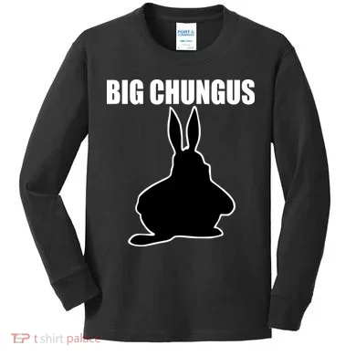 Big Chungus Funny Meme Kids Long Sleeve Shirt