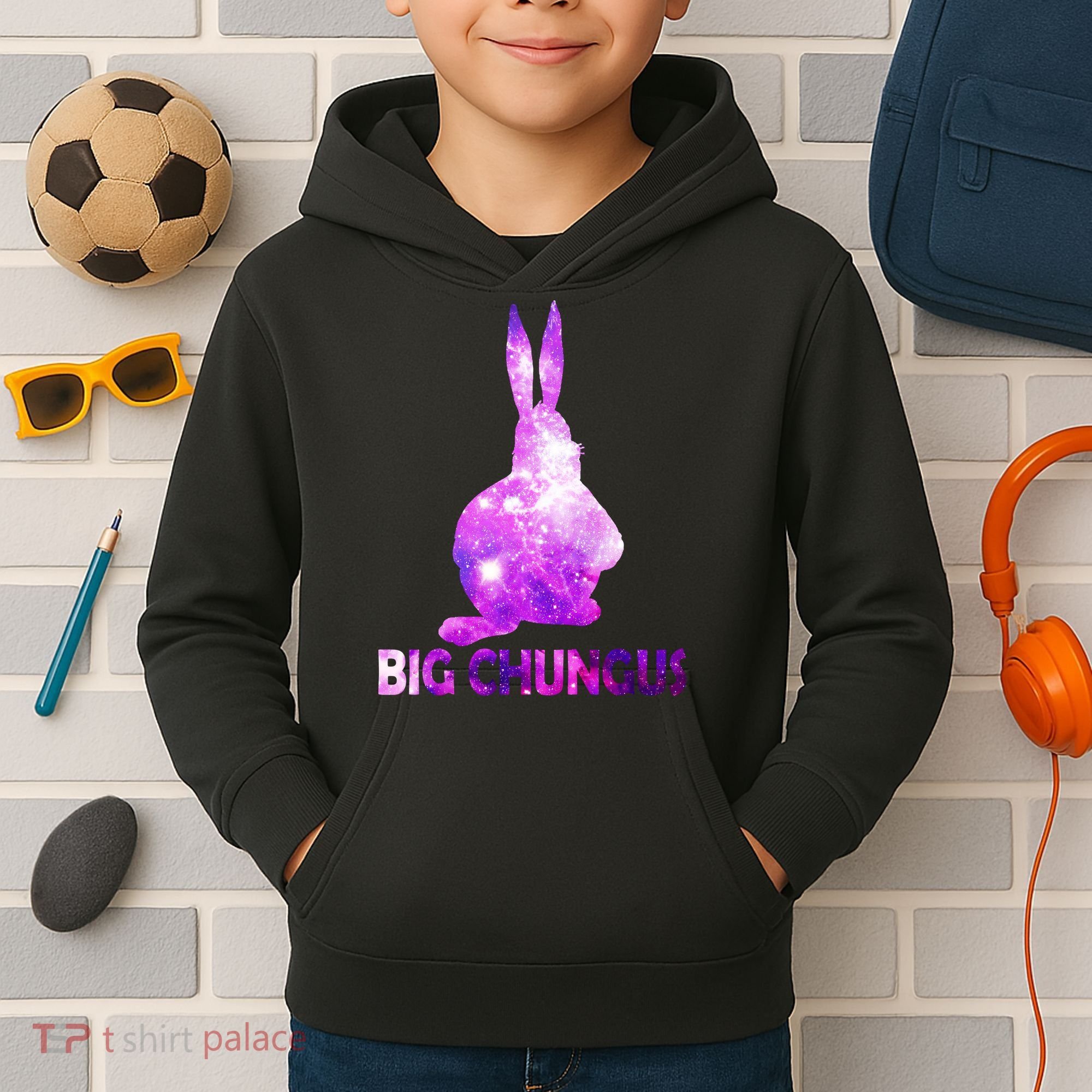 Big Chungus Galaxy Kids Hoodie