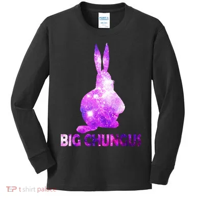 Big Chungus Galaxy Kids Long Sleeve Shirt