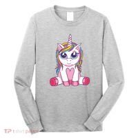 Big Eyed Unicorn Long Sleeve Shirt thumb 0
