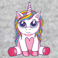 Big Eyed Unicorn Toddler T-Shirt thumb 2