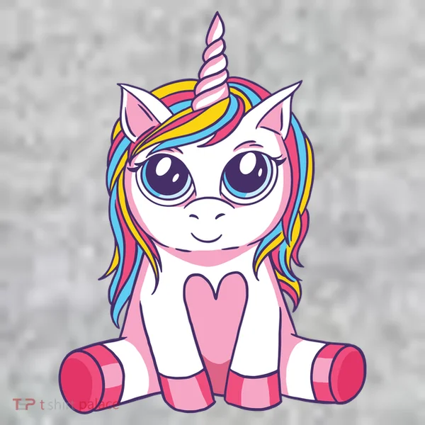 Big Eyed Unicorn Toddler T-Shirt