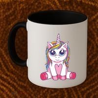 Big Eyed Unicorn Coffee Mug thumb 2