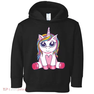 Big Eyed Unicorn Toddler Hoodie