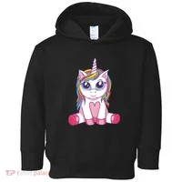 Big Eyed Unicorn Toddler Hoodie thumb 0