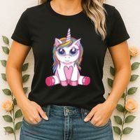 Big Eyed Unicorn Women's T-Shirt thumb 2