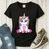 Big Eyed Unicorn Women's T-Shirt thumb 3
