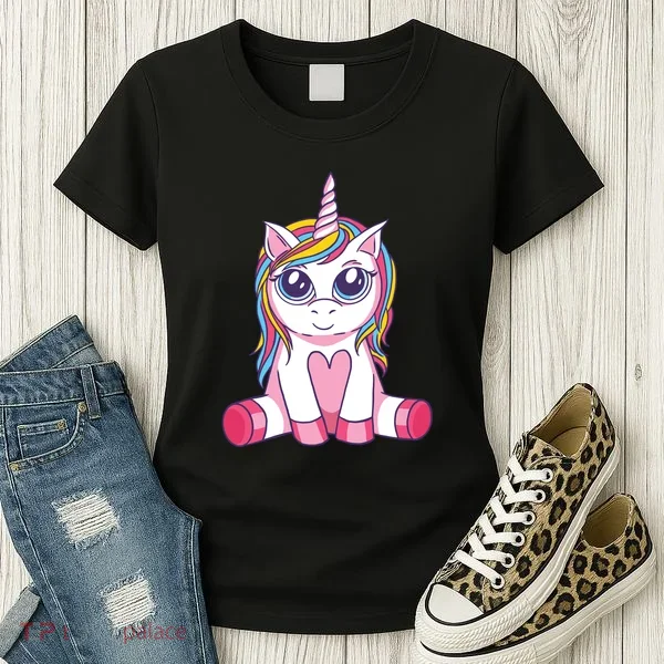 Big Eyed Unicorn Women's T-Shirt