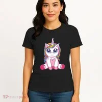 Big Eyed Unicorn Women's T-Shirt thumb 4