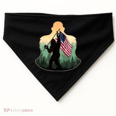 Big Foot American Flag USA-Made Doggie Bandana