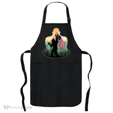 Big Foot American Flag Apron