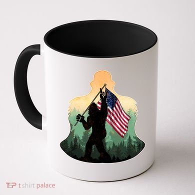Big Foot American Flag Coffee Mug