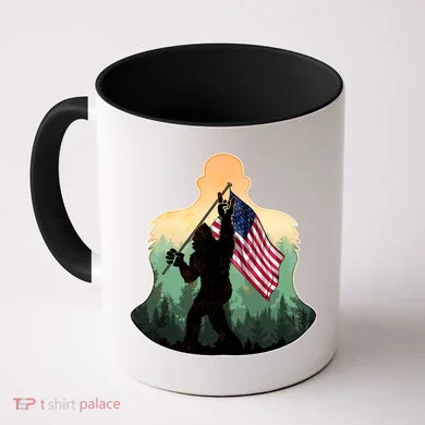 Big Foot American Flag Coffee Mug