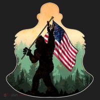 Big Foot American Flag Beanie thumb 2