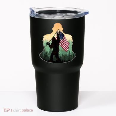 Big Foot American Flag Tumbler