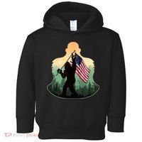 Big Foot American Flag Toddler Hoodie thumb 0