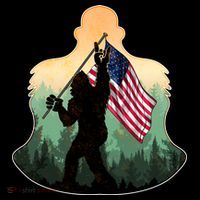 Big Foot American Flag Toddler Hoodie thumb 2