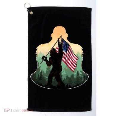Big Foot American Flag Golf Towel