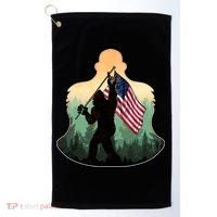 Big Foot American Flag Golf Towel thumb 0