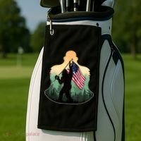 Big Foot American Flag Golf Towel thumb 2