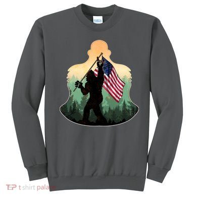 Big Foot American Flag Sweatshirt