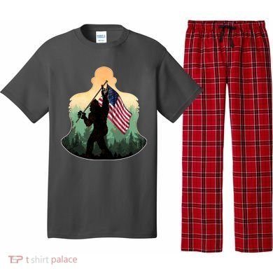 Big Foot American Flag Pajama Set