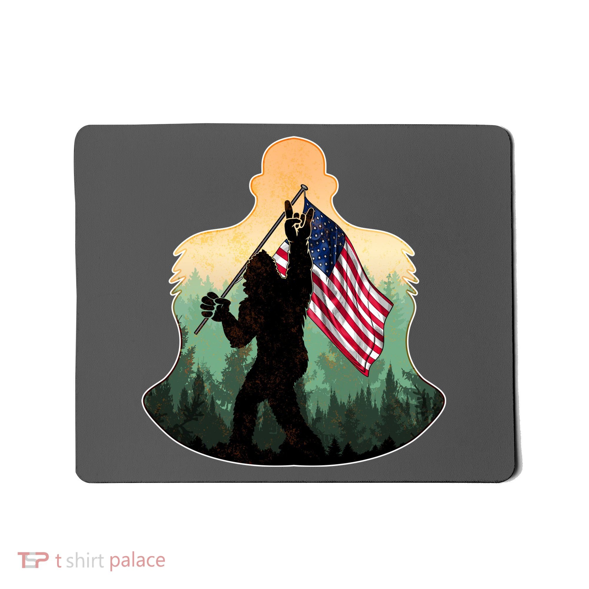Big Foot American Flag Mousepad
