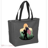 Big Foot American Flag Tote Bag thumb 2