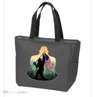 Big Foot American Flag Tote Bag thumb 3
