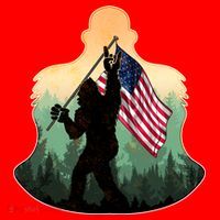 Big Foot American Flag Santa Hat thumb 1