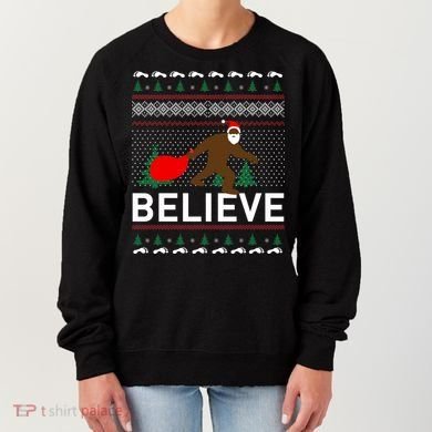 Big Foot Believe Ugly Christmas Sweater Women's Sweatshirt