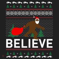 Big Foot Believe Ugly Christmas Sweater Beanie thumb 2