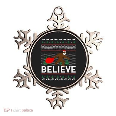 Big Foot Believe Ugly Christmas Sweater Ornament