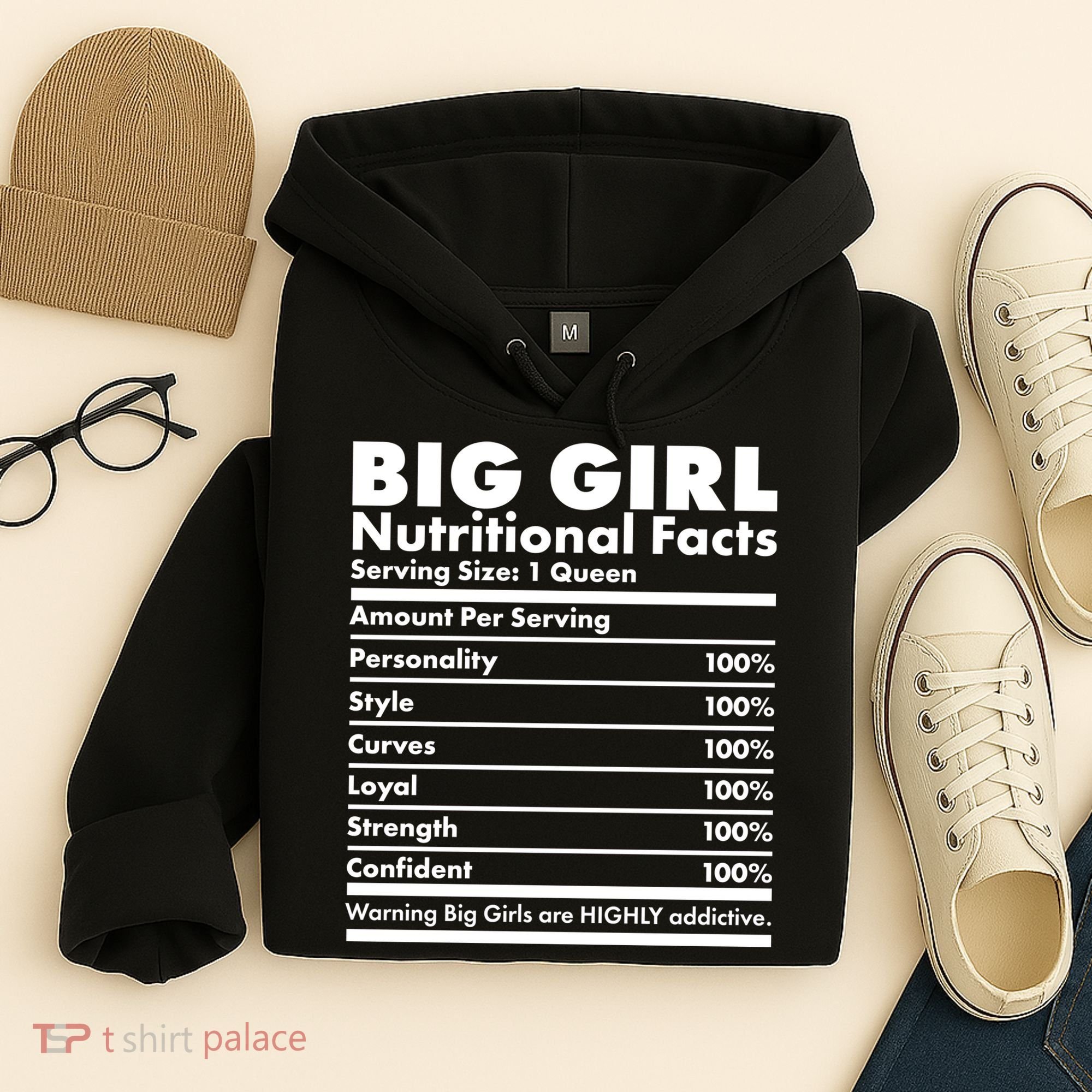Big Girl Nutritional Facts Hoodie