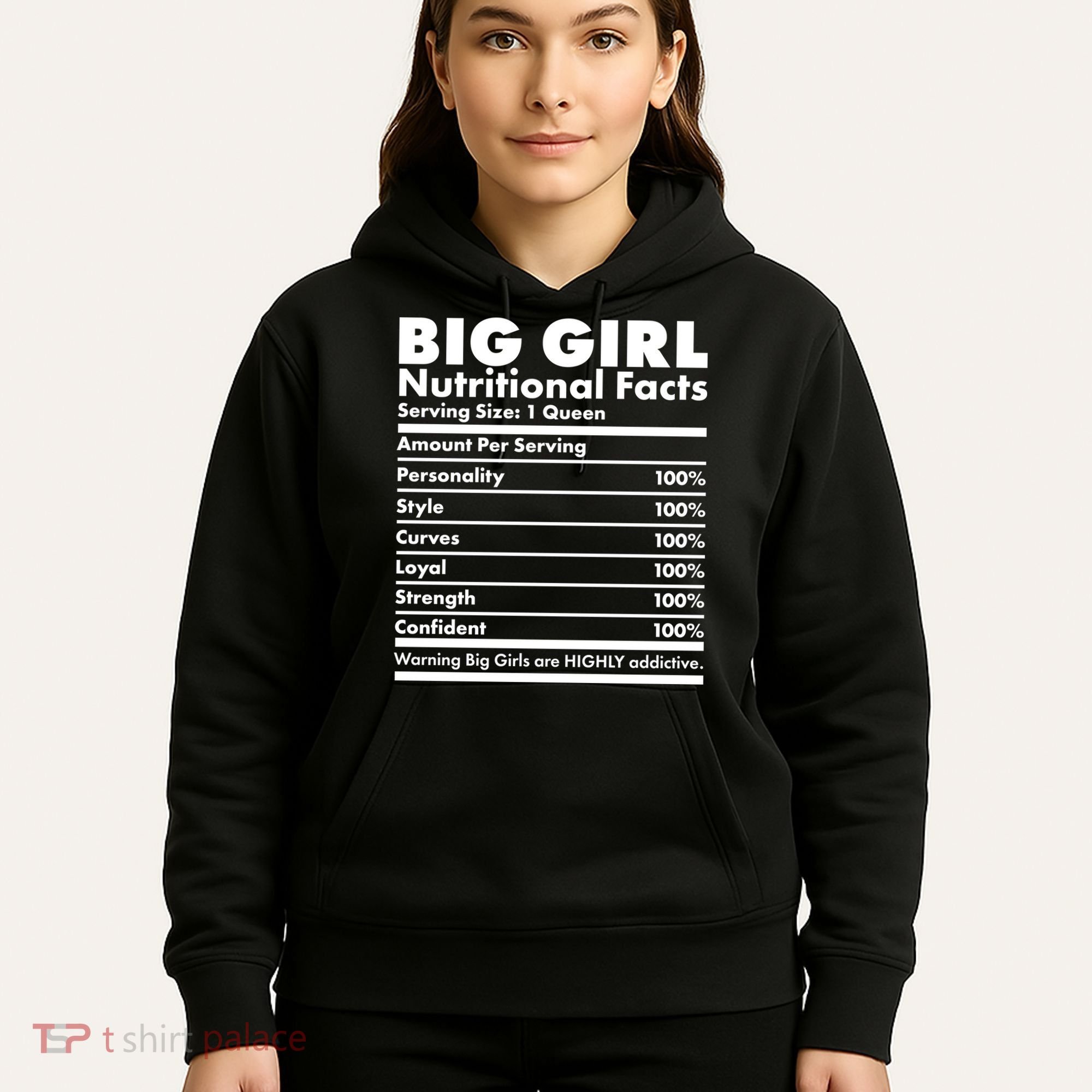 Big Girl Nutritional Facts Hoodie
