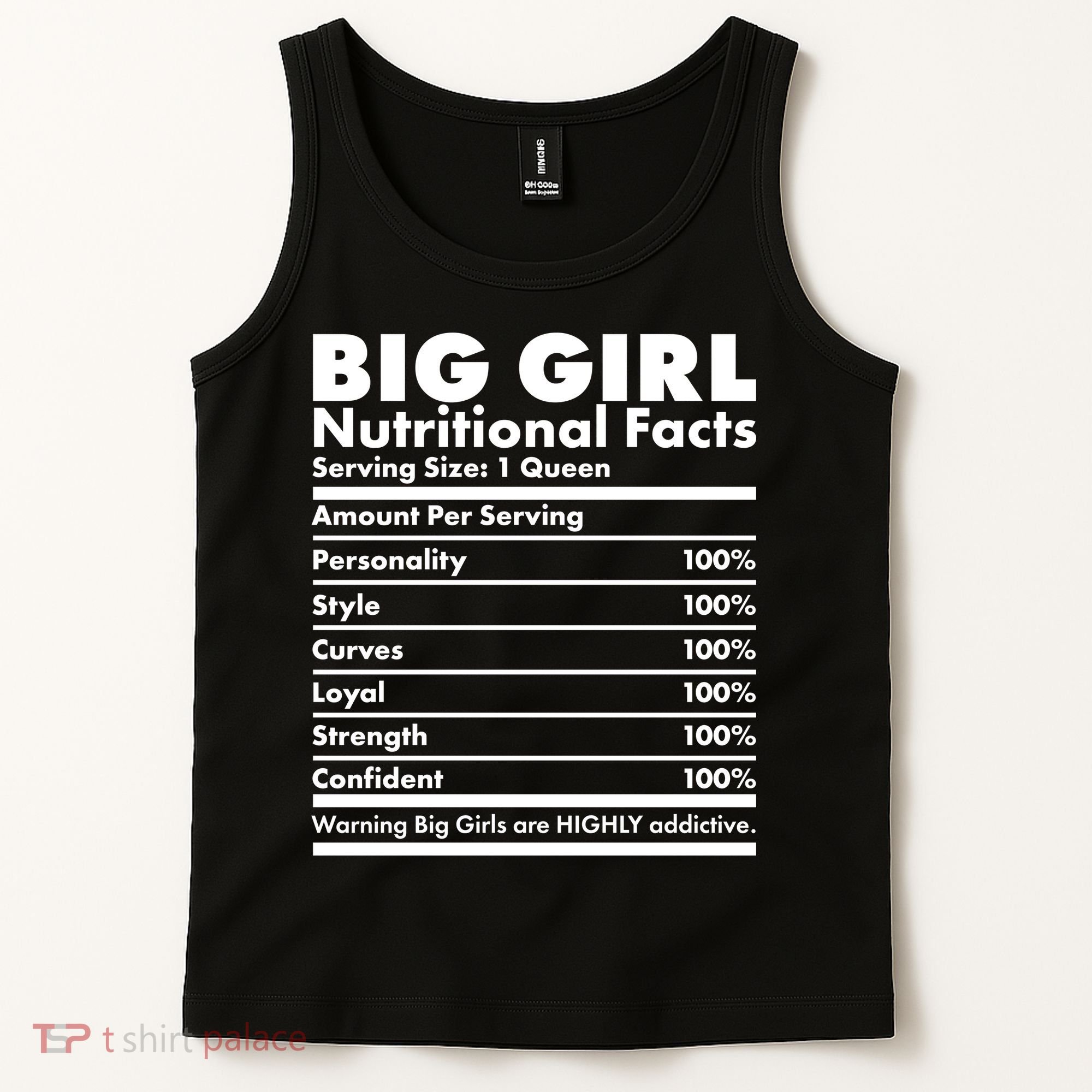 Big Girl Nutritional Facts Tank Top
