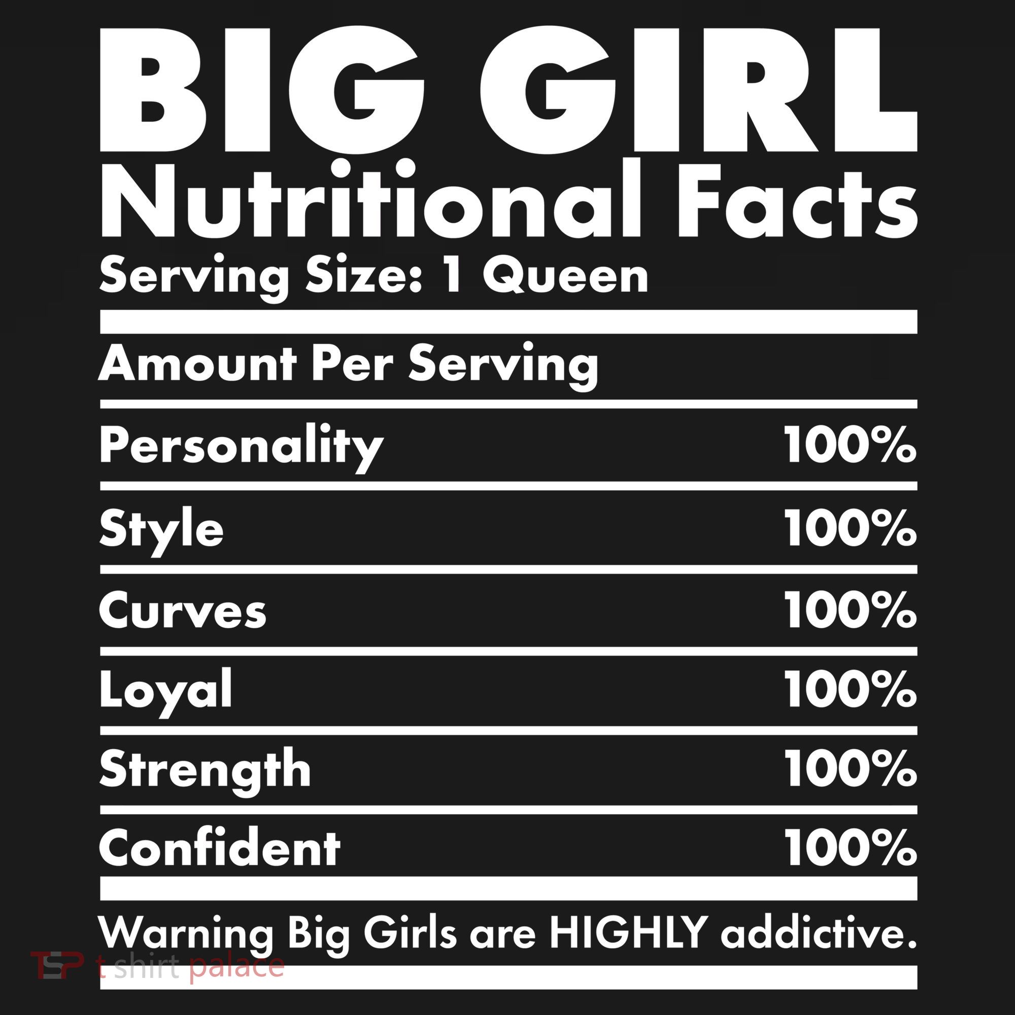 Big Girl Nutritional Facts Kids Long Sleeve Shirt