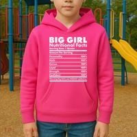 Big Girl Nutritional Facts Kids Hoodie thumb 2