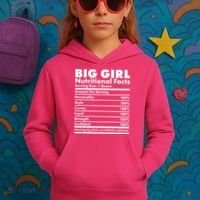 Big Girl Nutritional Facts Kids Hoodie thumb 3