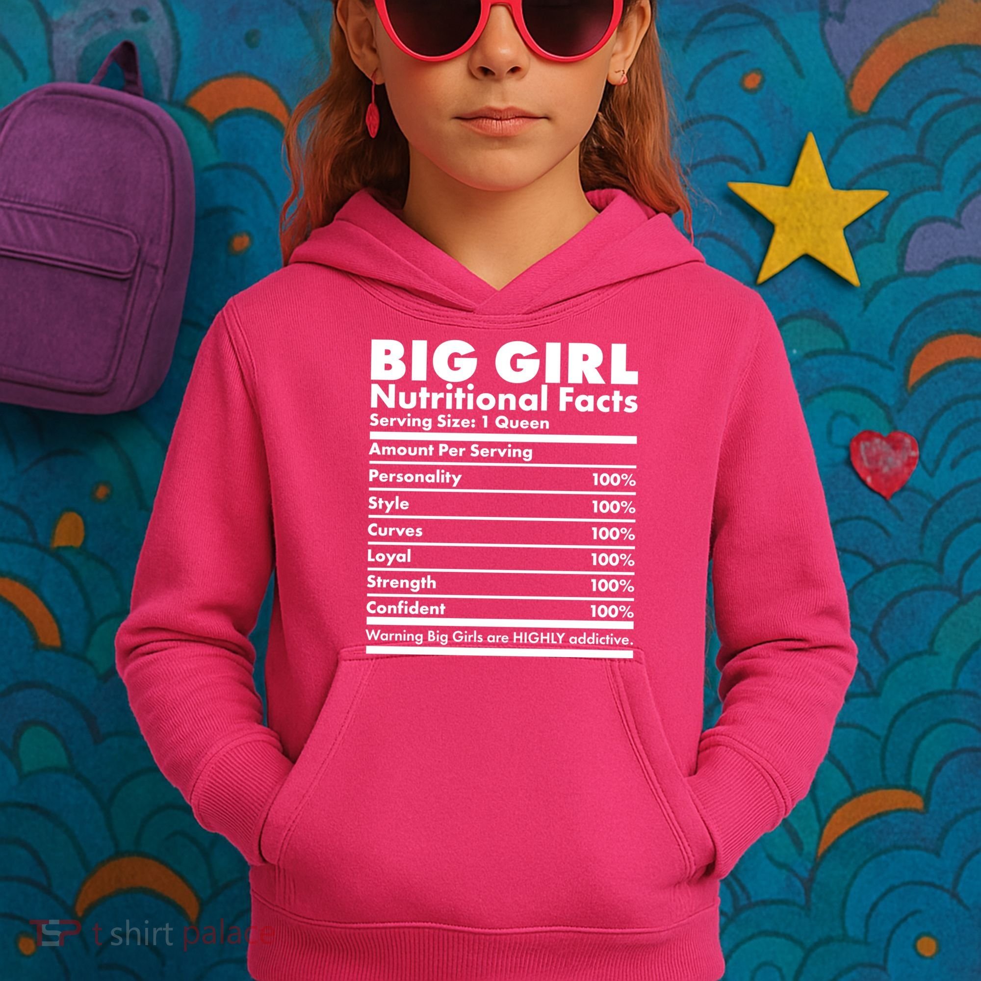 Big Girl Nutritional Facts Kids Hoodie