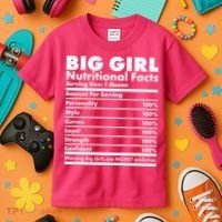 Big Girl Nutritional Facts Kids T-Shirt thumb 3