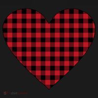 Big Heart Red Plaid Valentines Day Sweatshirt thumb 3