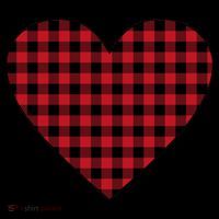 Big Heart Red Plaid Valentines Day Mousepad thumb 1